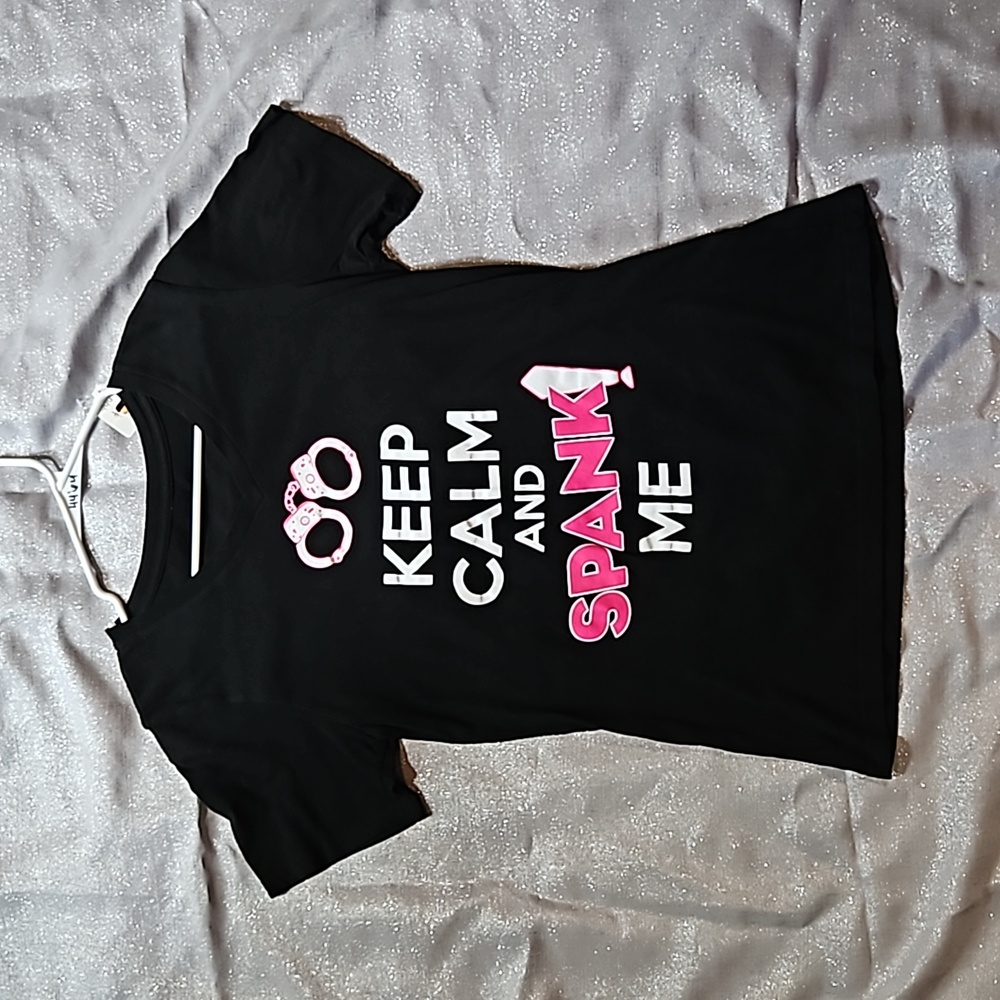 Keep Calm & Spank Me Tee Size Medium